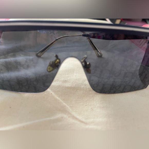 Dior Glossy Blue Sunglasses with Gold Details - Picture 1 of 12
